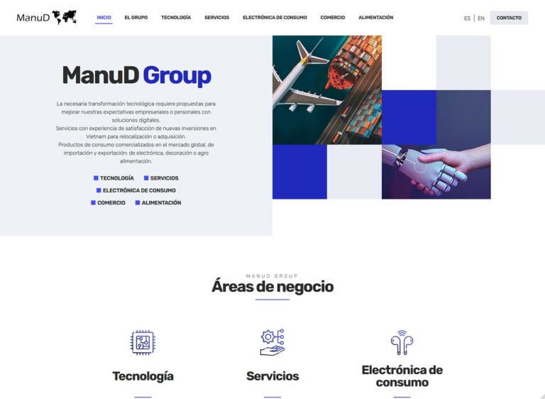 diseño web para ManuD Group