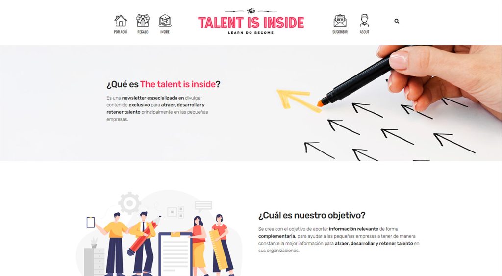 web para The Talent is Inside